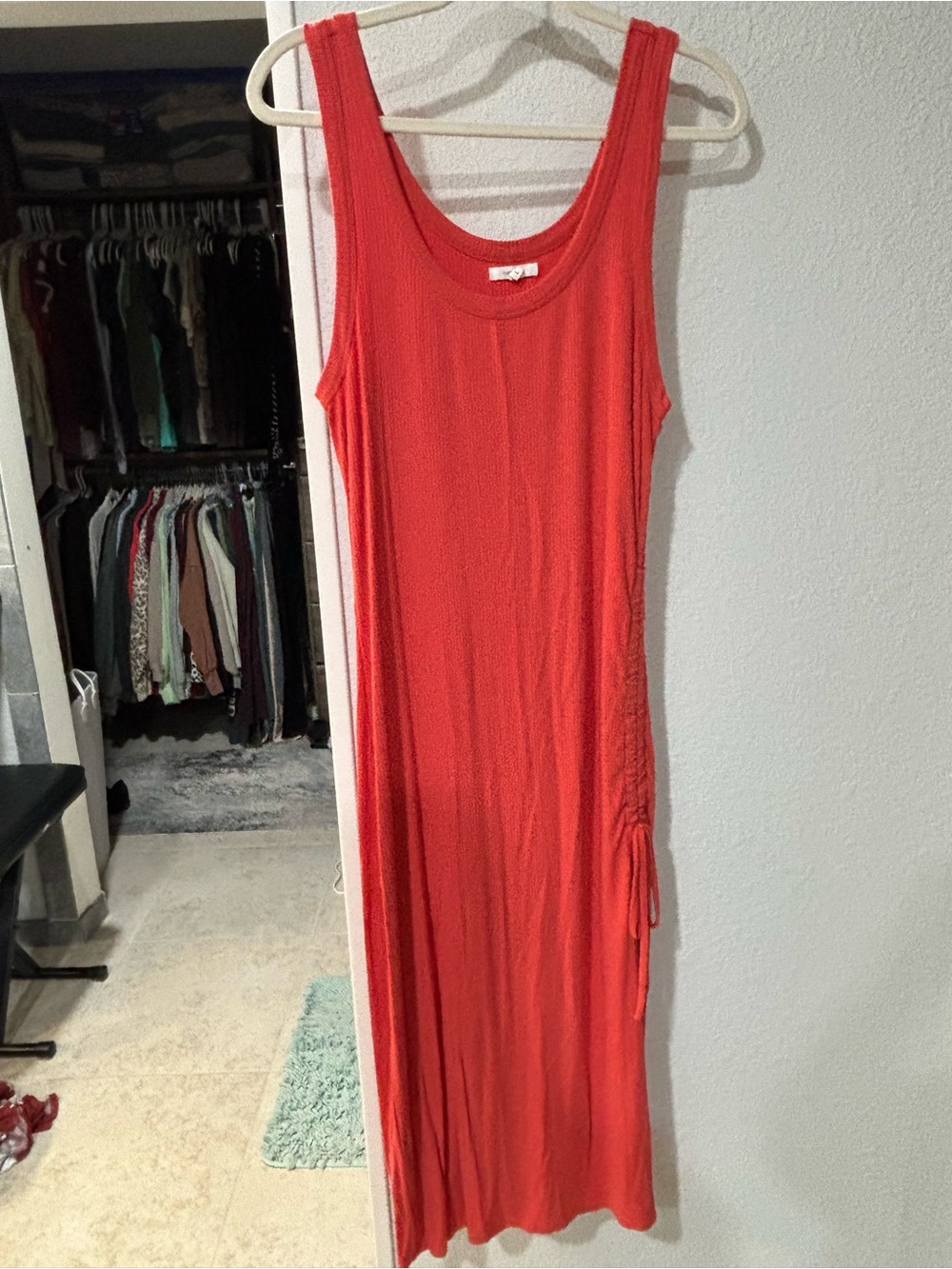 Maurices Fall Orange Sleeveless Maxi Dress with Slit